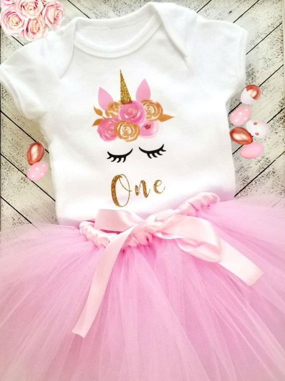 Unicorn First Birthday Onesie Tutu Unicorn Outfit Unicorn 1st Etsy