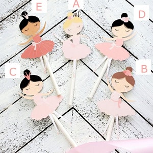 Personalized Ballerina Cake Topper Swan Birthday Party Birthday Party Decorations Personalized Birthday Decor Custom Birthday Decor image 2