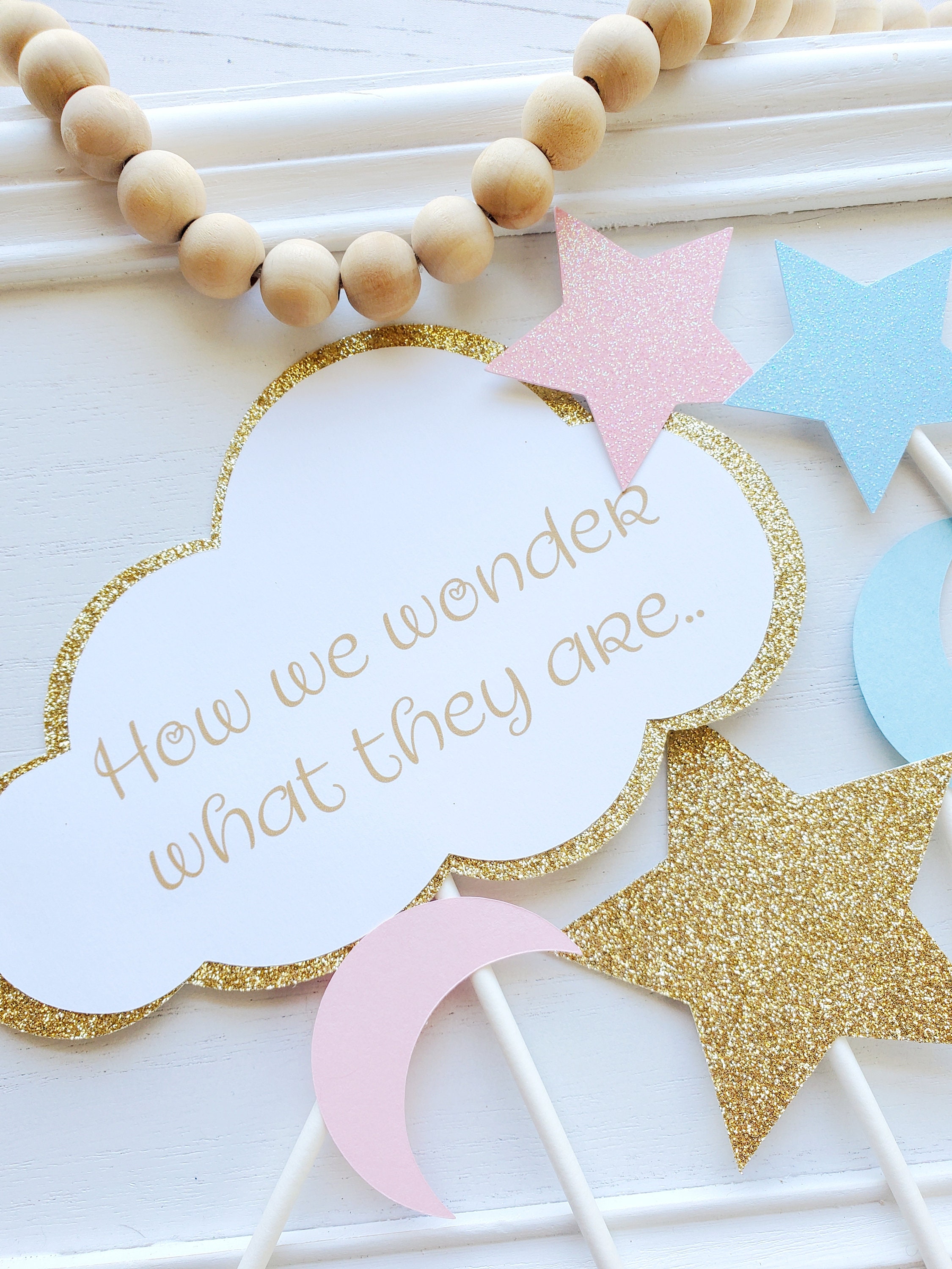 TWINkle Twinkle Little Star 5 piece Centerpiece Twinkle Star Party Twinkle Little Star Baby Shower How I Wonder What You Are