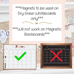 March Calendar Month Magnets | Custom Magnets for Whiteboards | Calendar Magnets for Home Office, Dorm decor, Teacher classroom image 7