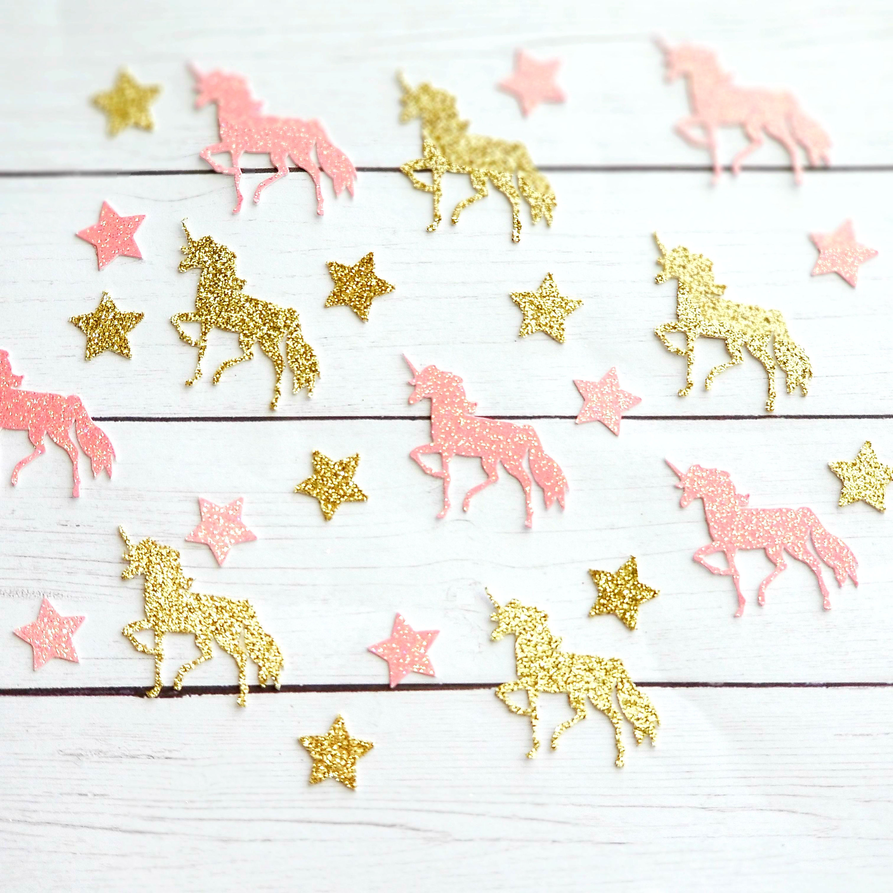 Unicorn Confetti Pink and Gold Unicorn Confetti Table Confetti Birthday Confetti Party Decorations Unicorn Party Confetti