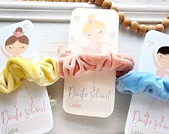 Ballerina Scrunchie Card Holders in German Ballet Party Favors - Print and Cut, Personalized in German | Ballerina Birthday Party Favors