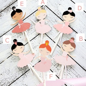 Personalized Ballerina Cake Topper Swan Birthday Party Birthday Party Decorations Personalized Birthday Decor Custom Birthday Decor image 3