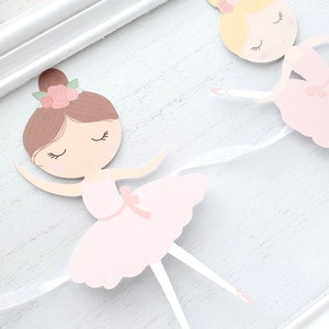 Ballerina Banner Print and Cut at Home Ballerina Birthday 1st Birthday Birthday Banner Princess Ballet Party Ballet Birthday image 3