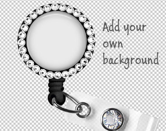 Mockup Digital Photo Template For Crystal Beaded Black Badge