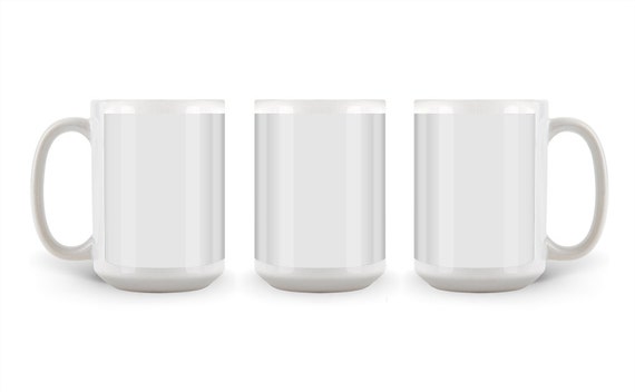 Mug Mockup Digital Photo Template For Sublimation 15oz Mug