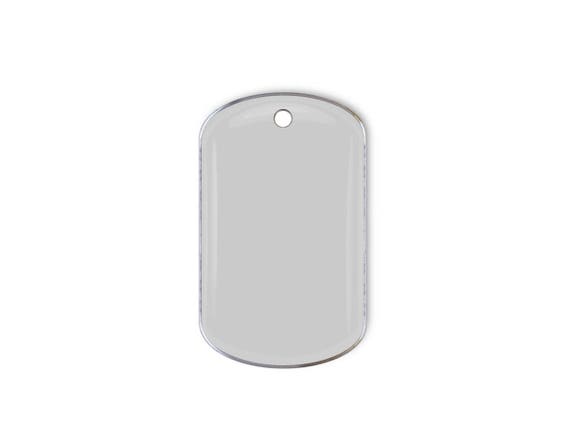 Mockup Digital Photo Template For Dog Tag 30x50 Mm