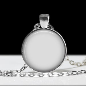 Digital Photo Template for bezel silver round pendant with rolo chain on grey-black background. No graphics tool need. Ask me How.  346