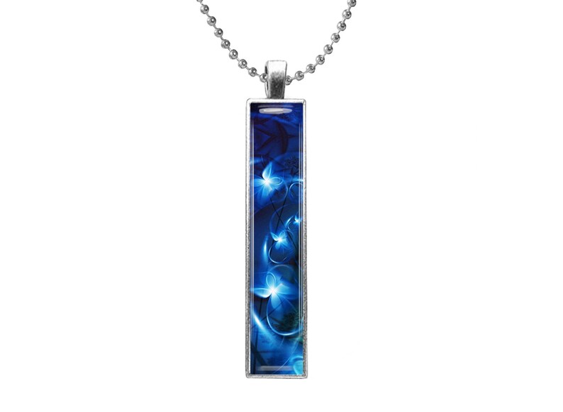 Digital Photo Template for 10x50mm setting pendant with ball chain on white background Instruction included 2026