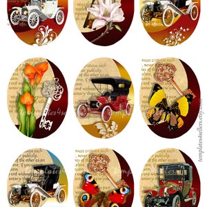 Digital Collage Sheet Vintage Cars 30x40 Mm Images - Etsy