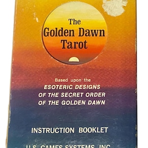 Juego de cartas del Tarot de la Aurora Dorada con libro de Robert Wang, Oráculo, Misticismo y Magia, circa 1978