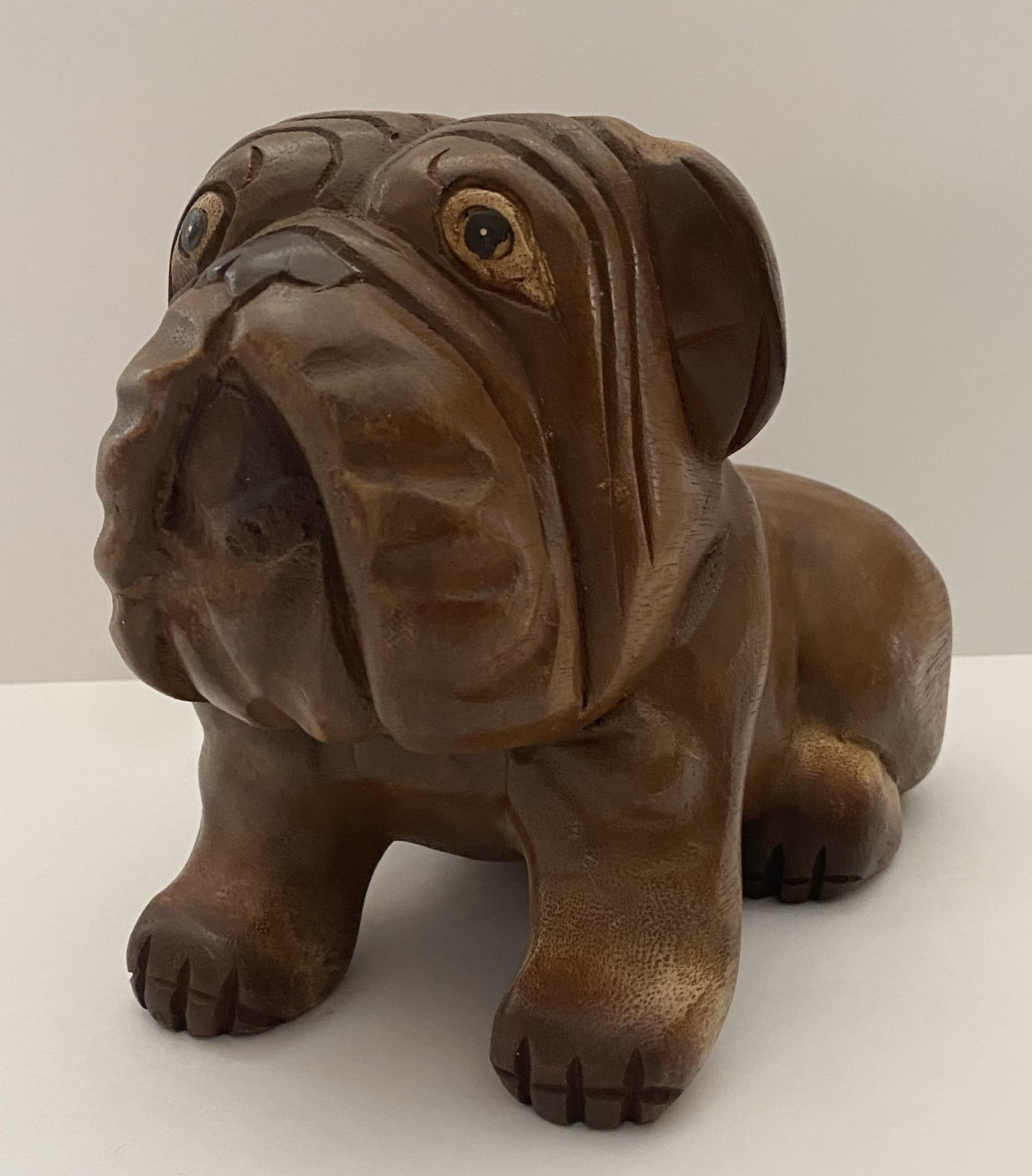 colorful bulldog statue