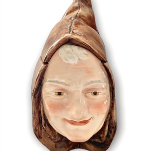Vintage Austrian German Hooded Monk Figural Majolica Humidor Tobacco Stash Jar Circa 1900’s