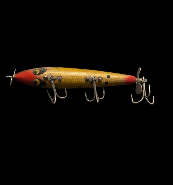 Vintage Smithwick Devils Horse Wood Body Propellor Topwater Fishing Lure -   Canada