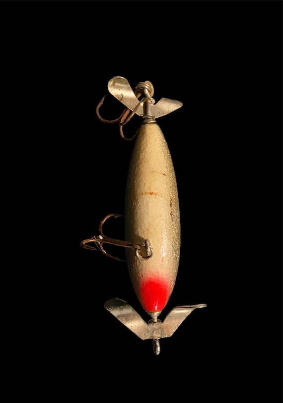 Neal Silver and Blue Scale Spinner Minnow Wood Body Neal Silver and Blue Scale Spinner Minnow Wood Body