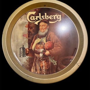 Stara kolekcjonerska rzadka reklama piwa Carlsberg w puszce wydrukowana w Anglii