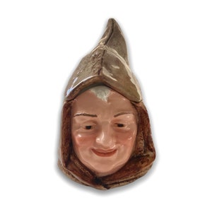 Vintage Austrian German Hooded Monk Figural Majolica Humidor Tobacco Stash Jar Circa 1900’s