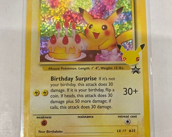 2021 Pokémon Birthday Pikachu-Holo 25th 2021 Birthday Pikachu #24 Pokemon Celebrations PSA 9 Mint | eBay