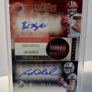 2018 Cleveland Browns QB Baker Mayfield Donruss Elite Hand Signed Rookie Auto card /25