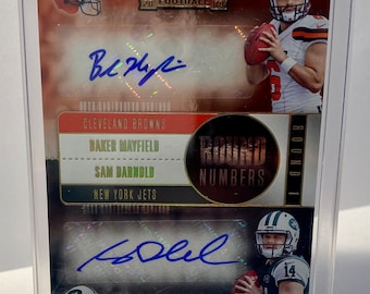 2018 Cleveland Browns QB Baker Mayfield Donruss Elite handgesigneerde Rookie Auto-kaart /25