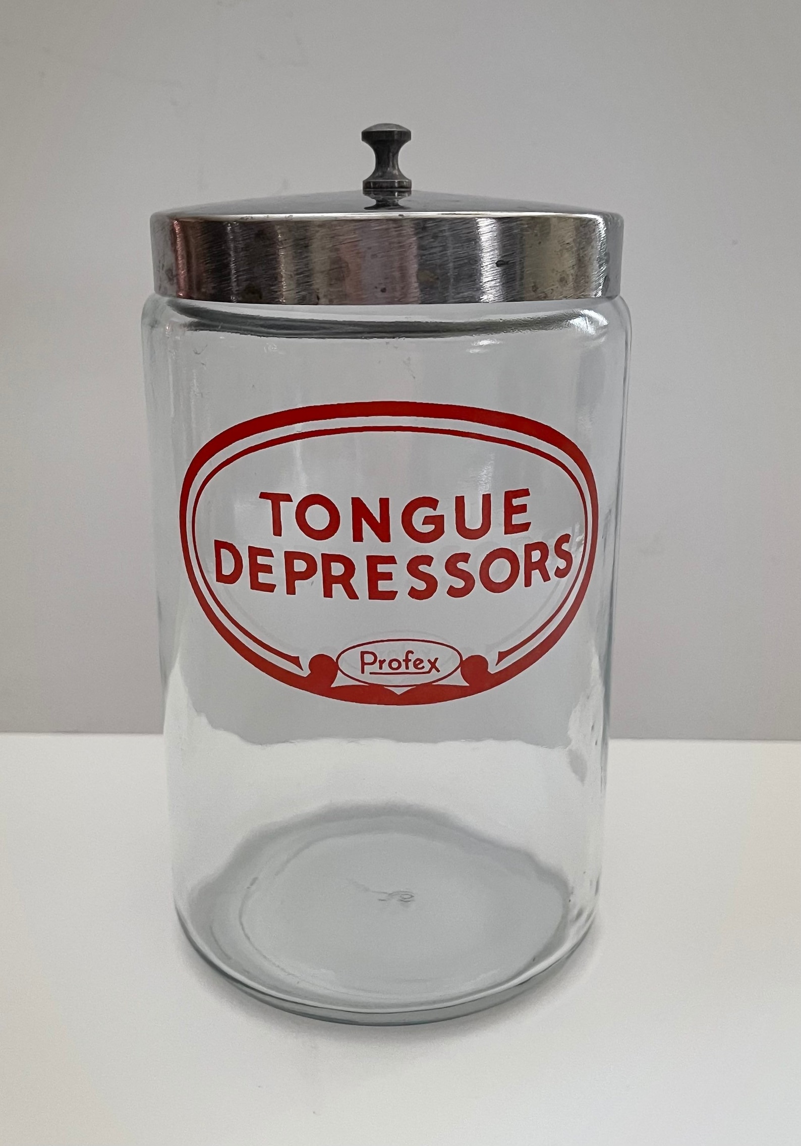 Vintage Profex Glass Apothecary Glass Jar Tongue Depressors Etsy