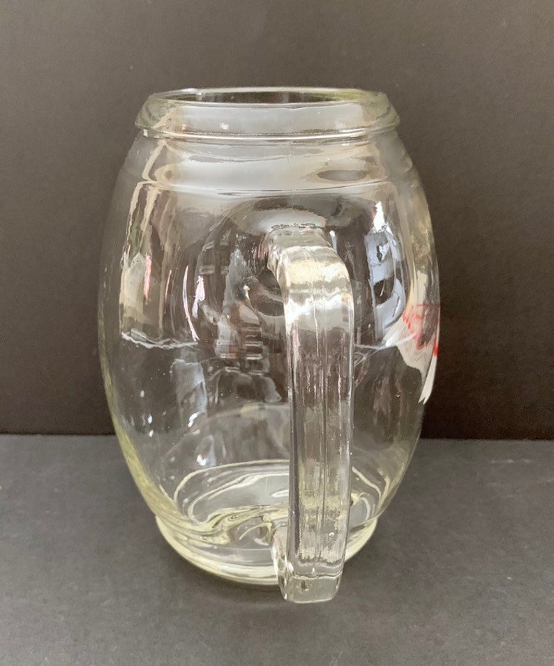 Vintage Coors Light 32oz Glass Football Shaped Beer Mug It's Big Circa