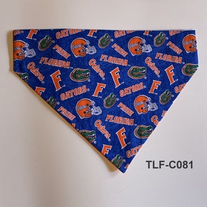 Dog Bandana University Florida Gators Gainesville FL Slip Over Collar-No Tie Style Doggie Puppy Pet Wear Clothing Fashion Scarf Accessories