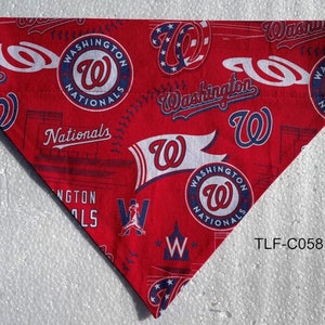 Dog Bandana Washington Nationals - Washington DC (Slip Over Collar - No Tie Style) Doggie Puppy Pet Wear Clothing Fashion Scarf Accessories
