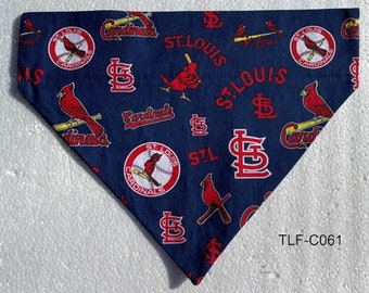 Dog Bandana St Louis Cardinals - St Louis MO (Slip Over Collar - No Tie Style) Doggie Puppy Pet Wear Clothing Fashion Scarf Accessories