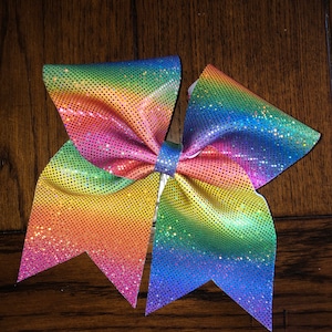 Rainbow cheer bow