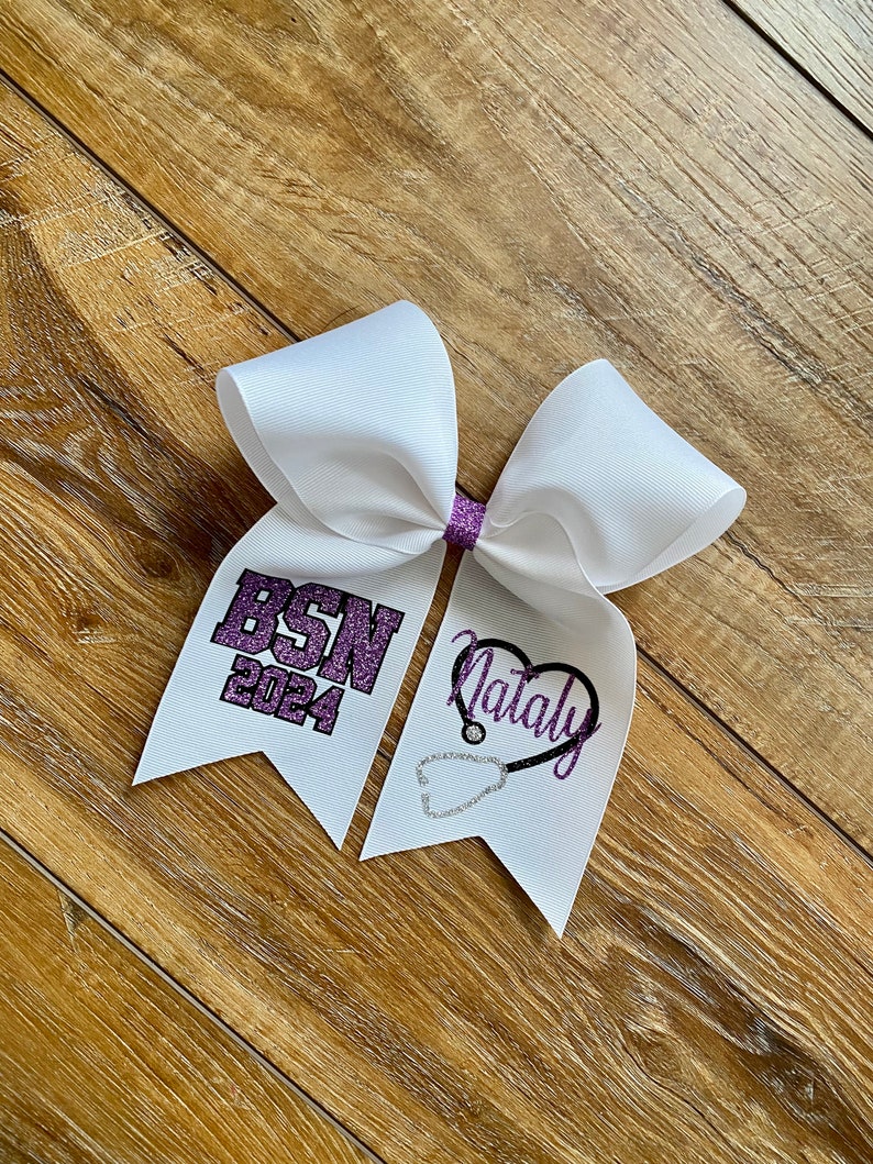 2024 BSN graduation cap bow image 1