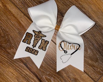 2026 RN graduation cap bow