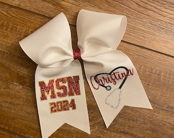 2024 MSN graduation cap bow