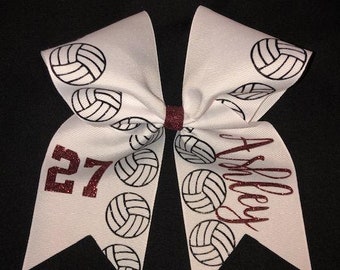 Monogrammed  volleyball bow