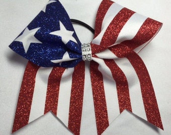 Patriotic cheer bow