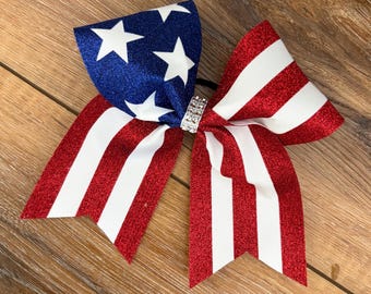 Patriotic cheer bow