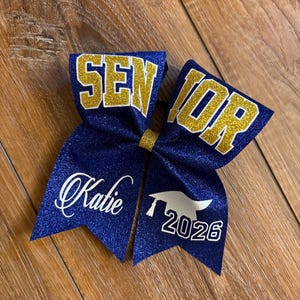 Custom senior 2026 cheer bow