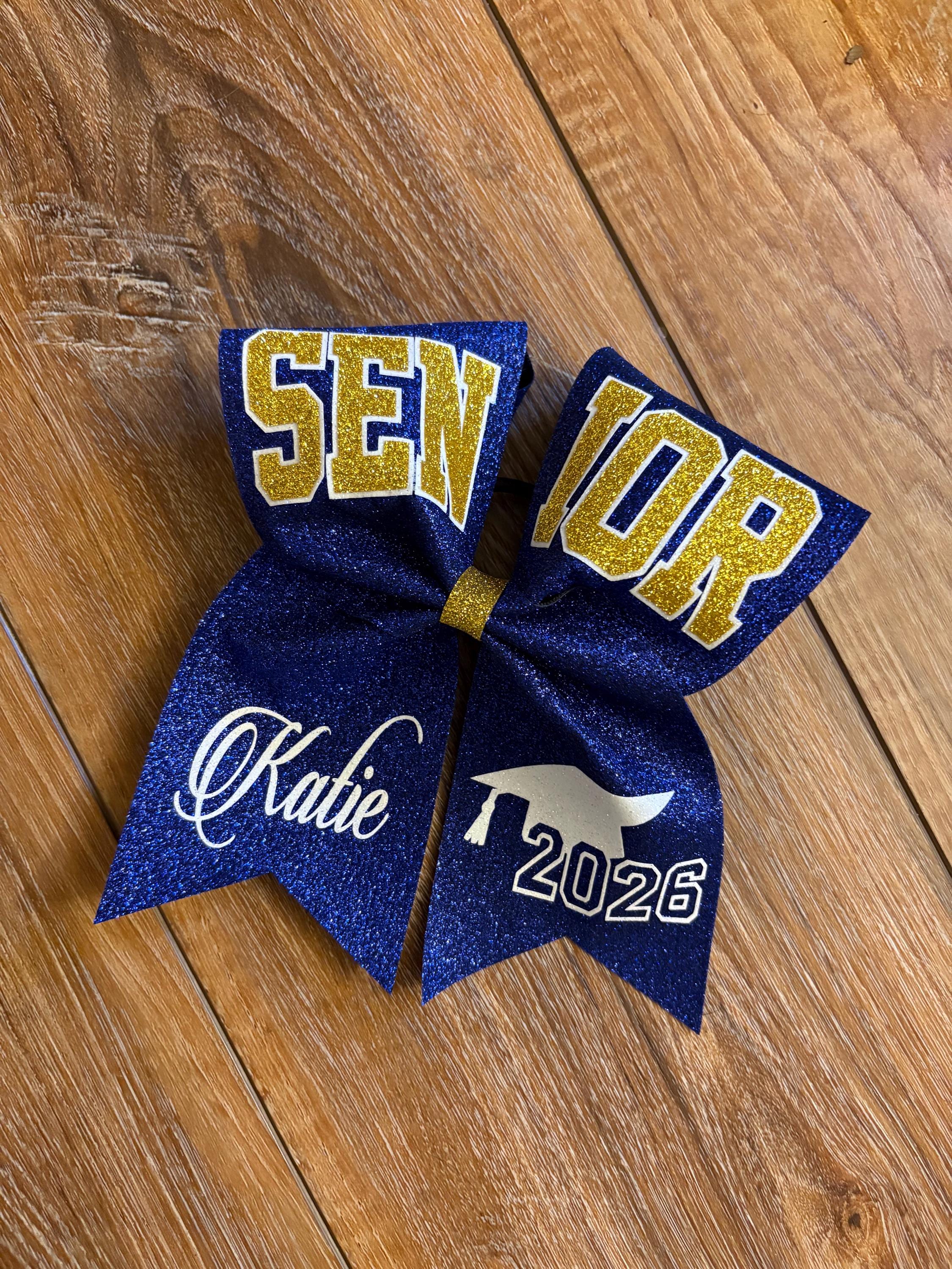 Custom senior 2026 cheer bow
