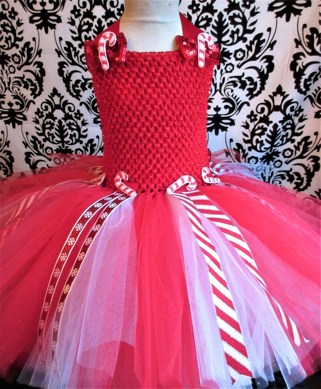 candy cane tutu dress