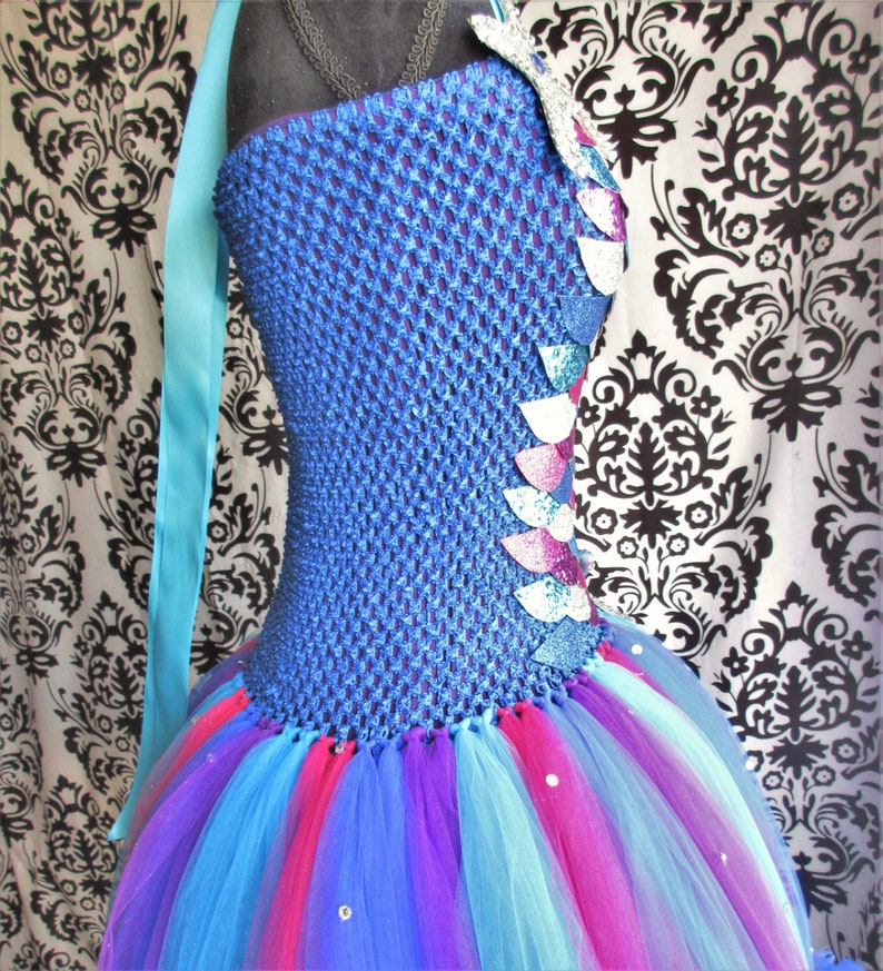 Adult Rainbow Fish DressRainbow Fish CostumeBlue Mermaid DressAdult Mermaid Scale TutuMermaid CostumeMardi Gras DressWomen/'s Dresses