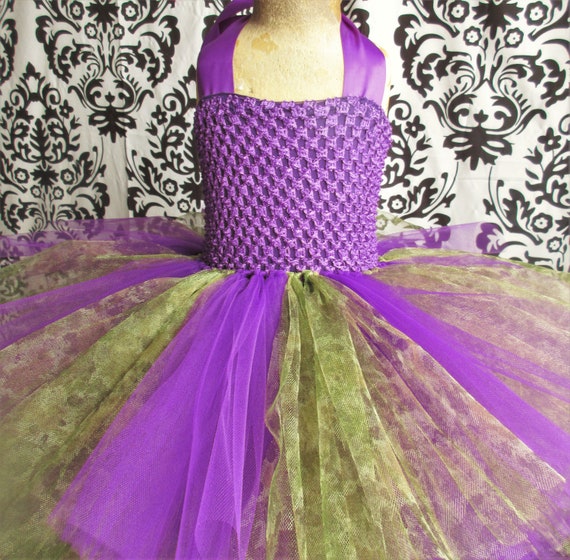 purple camo dress