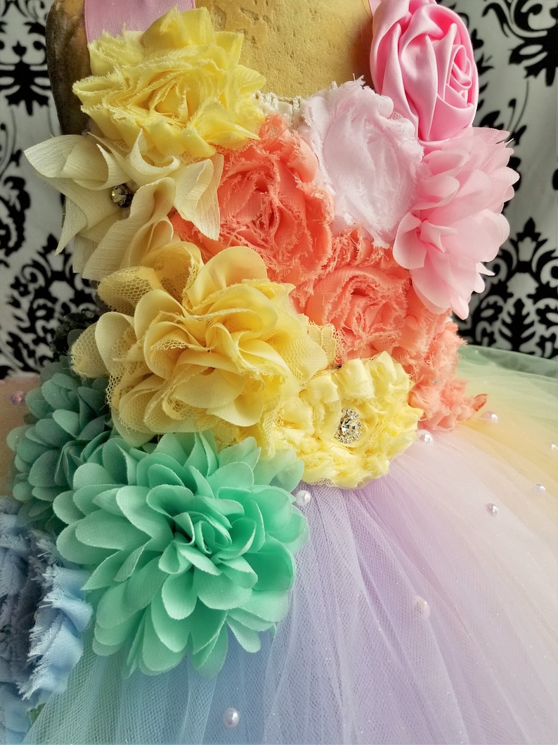 Rainbow Pastel DressPastel Rainbow OutfitRainbow Baby DressGirls/' DressesBaby Girl DressesBirthday OutfitRainbow BirthdayRainbow Tutu