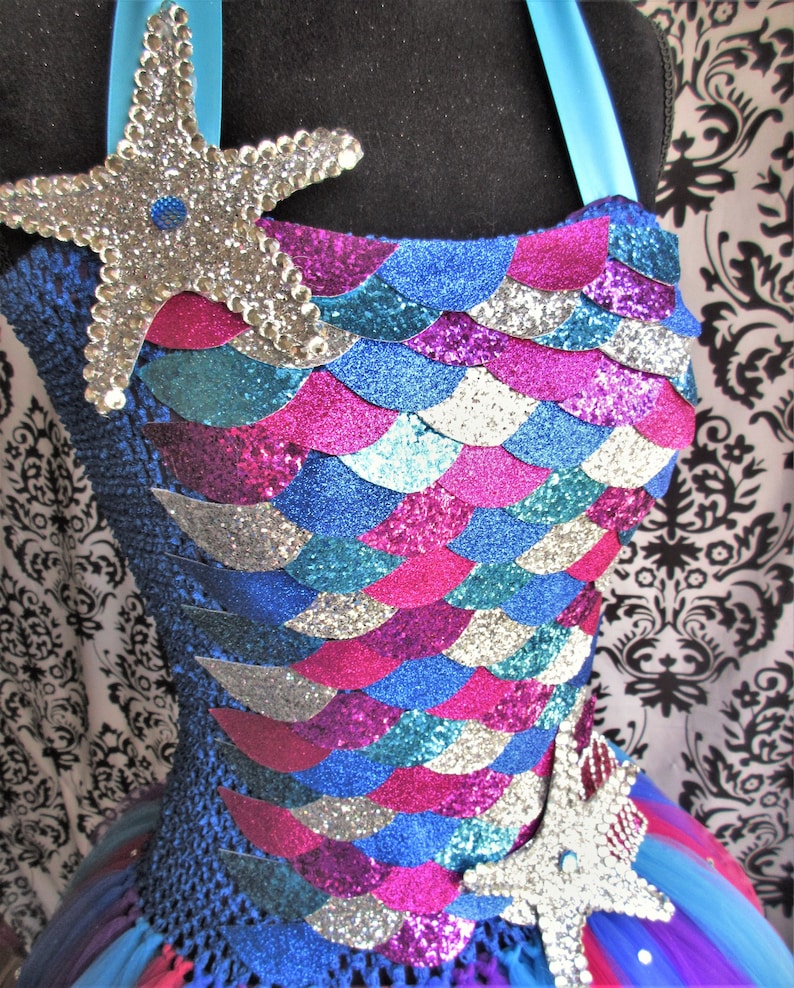Adult Rainbow Fish DressRainbow Fish CostumeBlue Mermaid DressAdult Mermaid Scale TutuMermaid CostumeMardi Gras DressWomen/'s Dresses