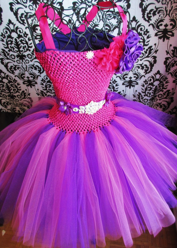 Hot Pink Purple Dress/Hot Pink Prom Dress/High low party Etsy