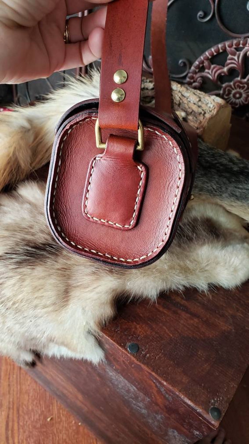 Small and Unique Design. Leather Hand Bag