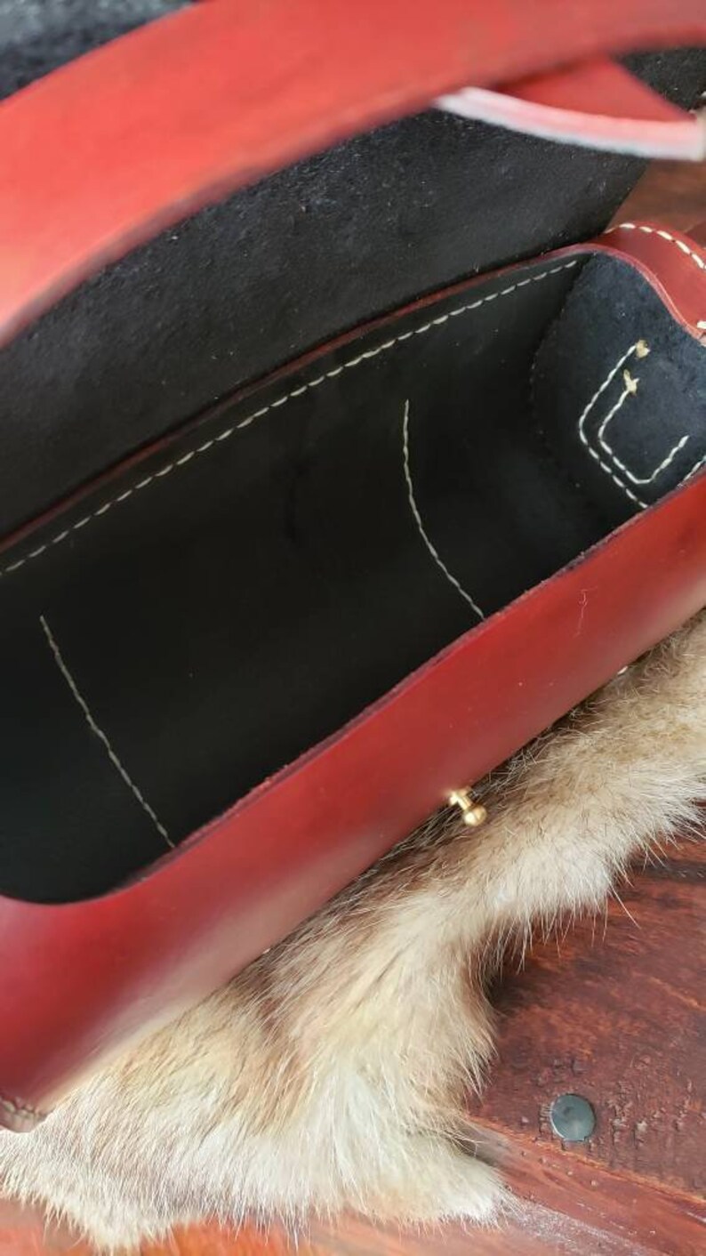 Small and Unique Design. Leather Hand Bag