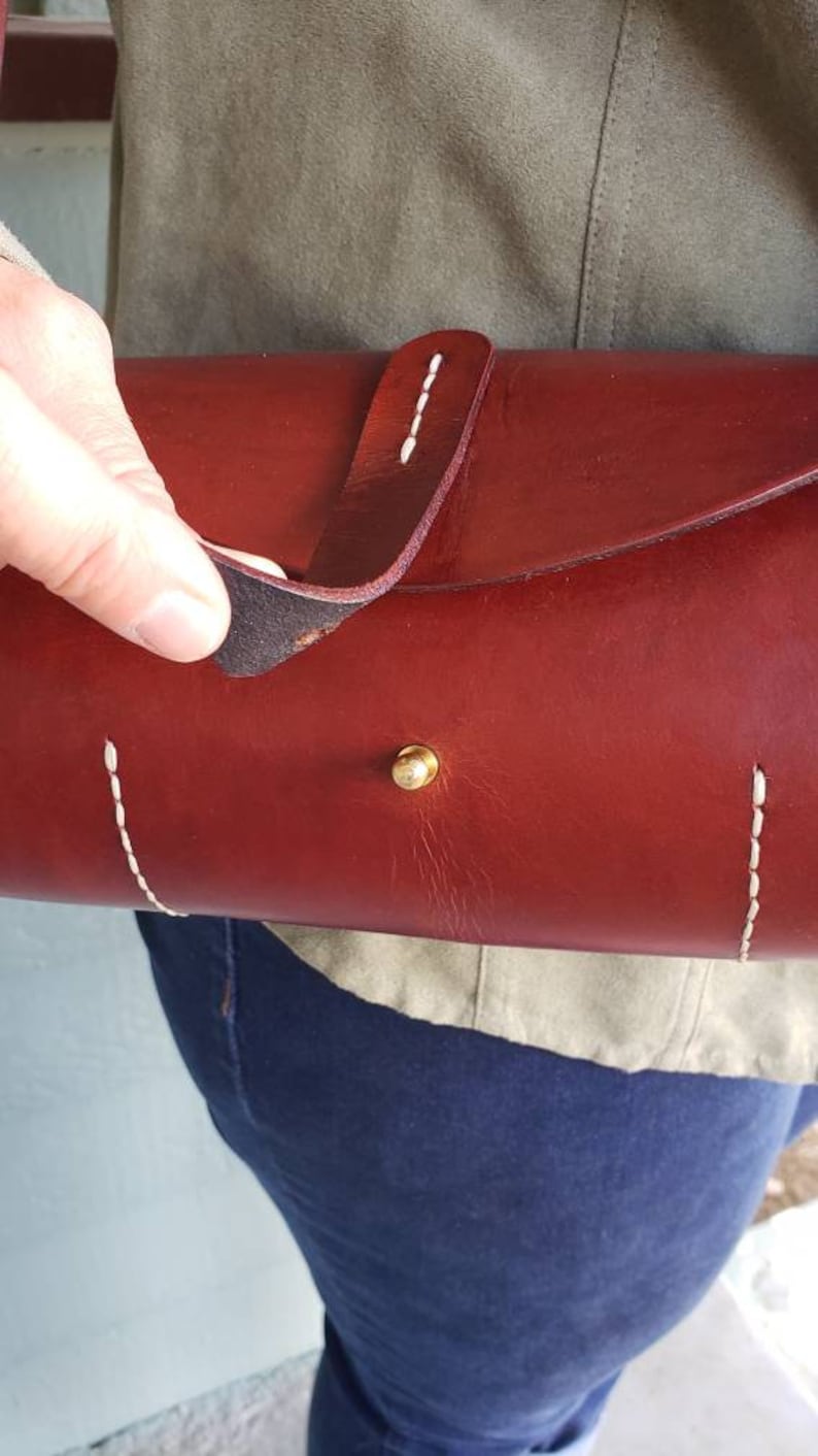 Small and Unique Design. Leather Hand Bag
