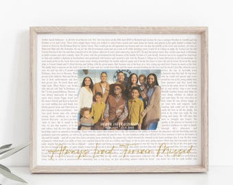 Personalized Memorial Photo & Poem Print: Eulogy Keepsake