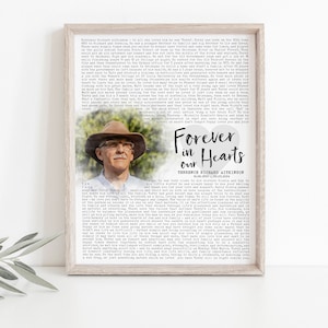 Impresión personalizada de foto conmemorativa y panegírico: recuerdo personalizado