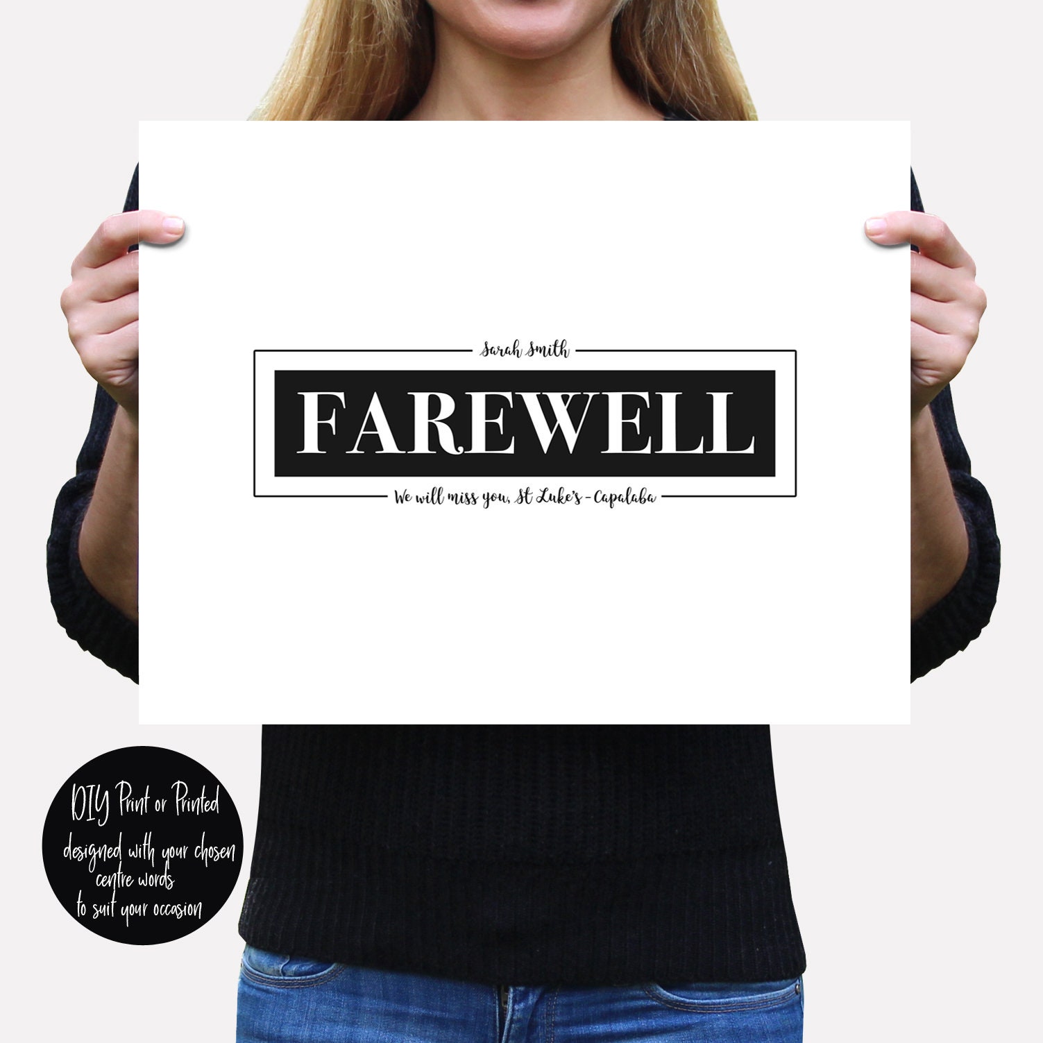 Farewell Party Sign Poster Guest Book Sign Coworker Farewell Etsy